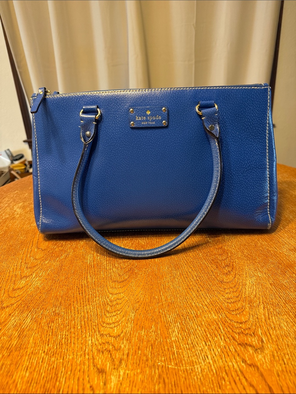 kate spade blue leather shoulder bag